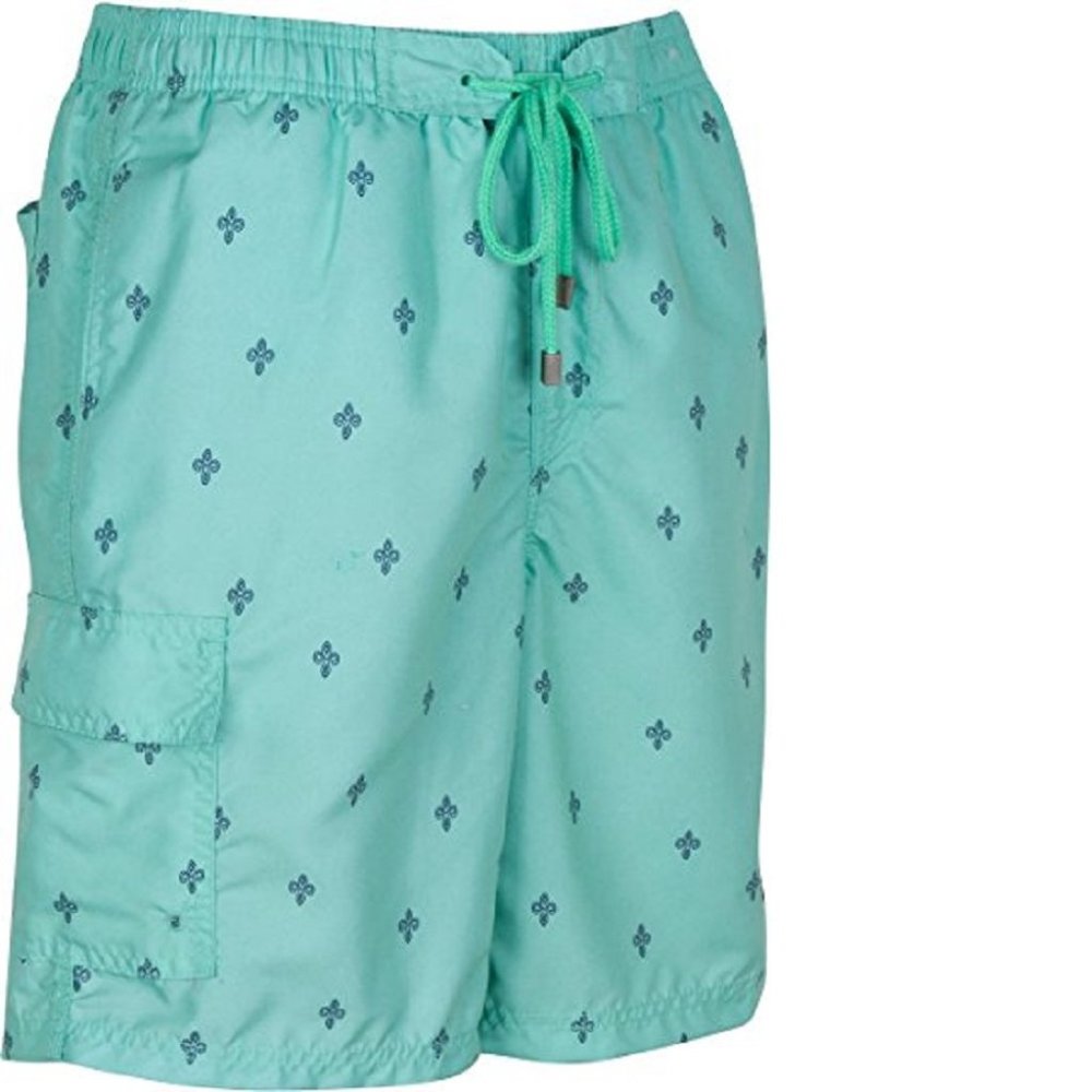 New - Exist Men's Elastic Waist Swim Trunk, Seaform, Small